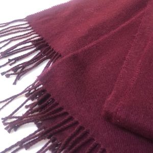 Burgandy 100% Wool Scarf